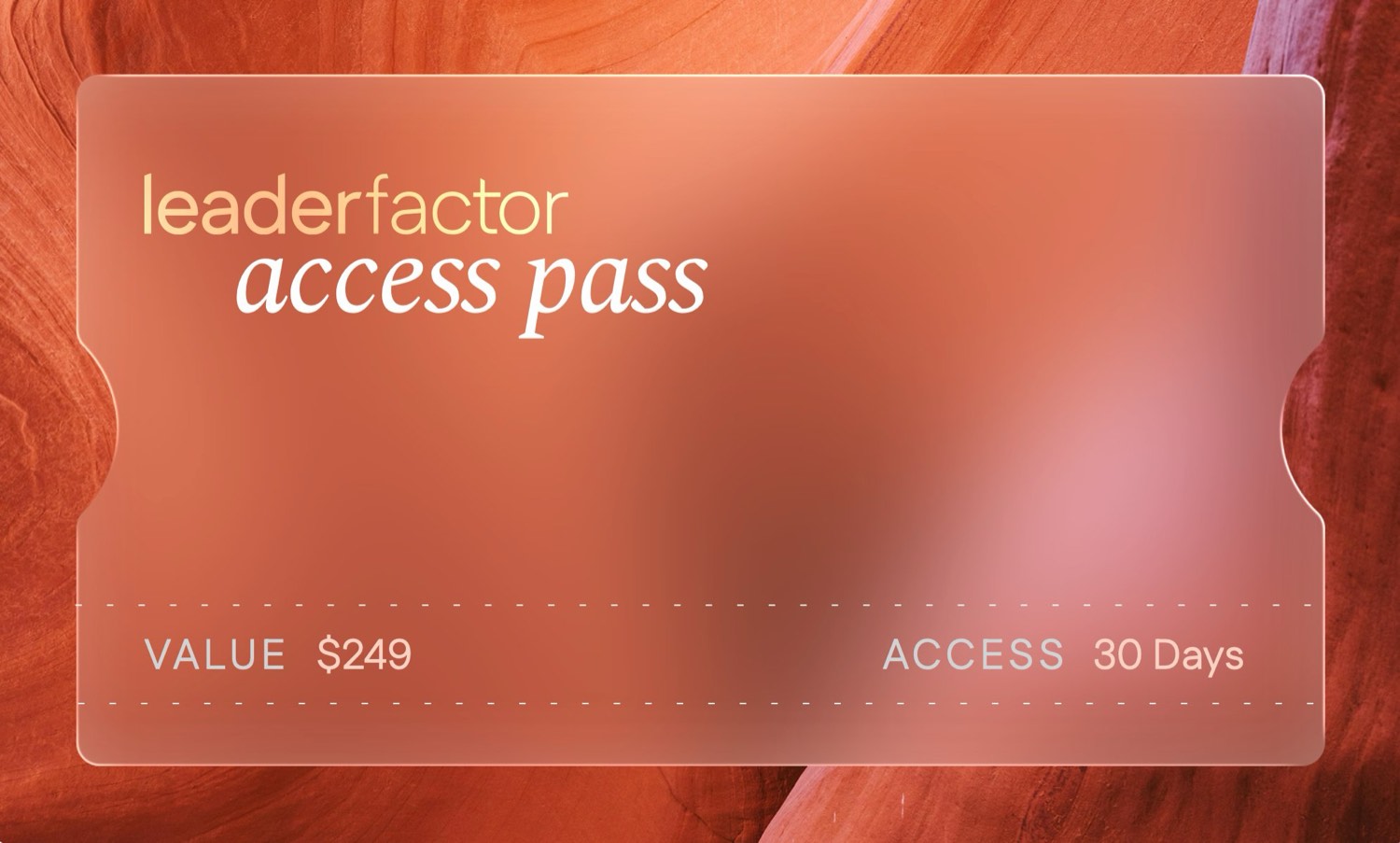 LeaderFactor Access Pass — Canyon Red