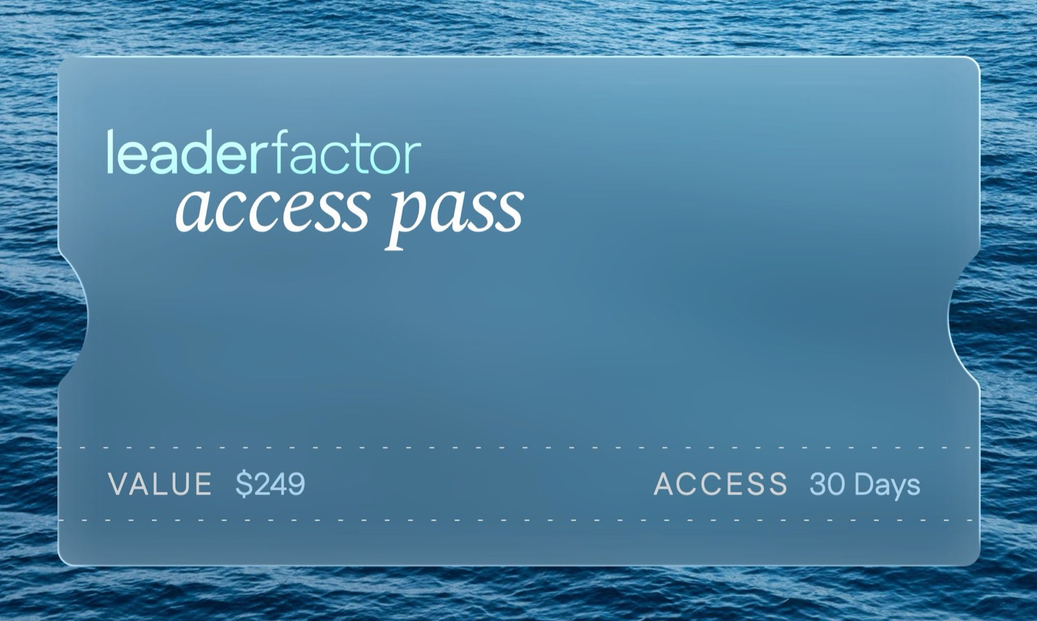LeaderFactor Access Pass — Ocean Blue