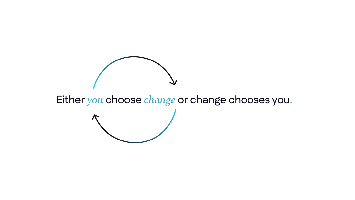 Slide — Either you choose change or change chooses you